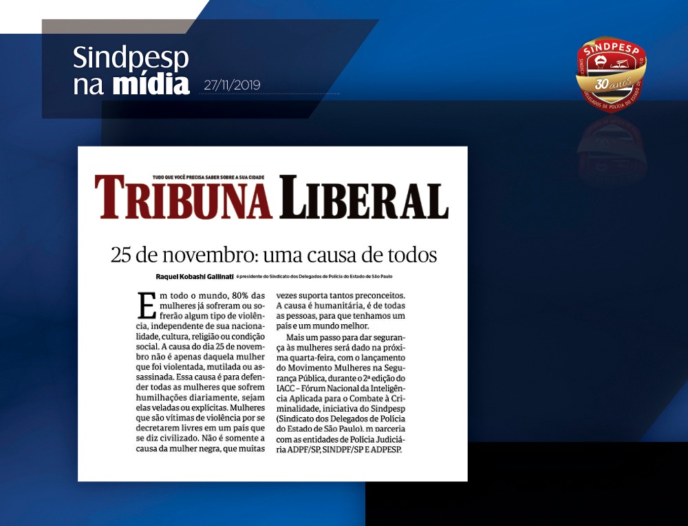 Tribuna Liberal De Novembro Uma Causa De Todos Sindpesp